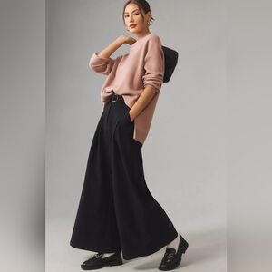 Maeve By Anthropologie Crew-Neck Side Slit Tunic Sweater In Mauve Large